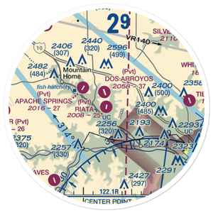 Riata Ranch Airport (TE33) VFR Sectional Sticker (20 mile)