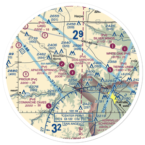 Riata Ranch Airport (TE33) VFR Sectional Sticker (30 mile)