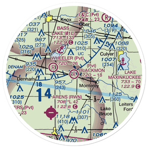 Blackmon Field (IN69) VFR Sectional Sticker (20 mile)