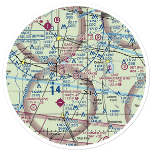 Blackmon Field (IN69) VFR Sectional Sticker (30 mile)