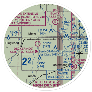 Johnson Field (6OK3) VFR Sectional Sticker (20 mile)