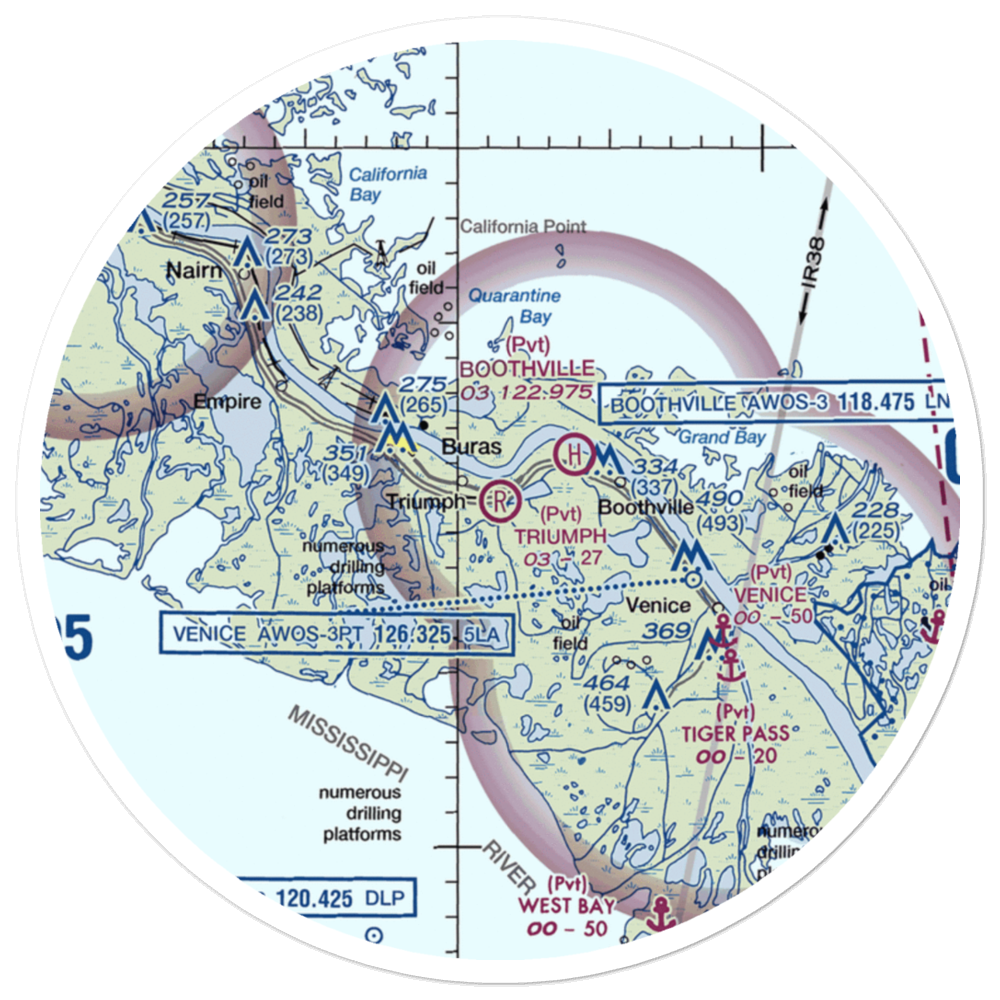 Triumph Air Strip (LS87) VFR Sectional Sticker (30 mile) 