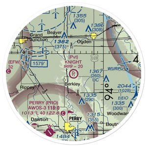Knight Field (IA21) VFR Sectional Sticker (20 mile)