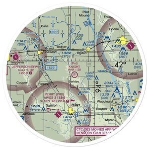 Knight Field (IA21) VFR Sectional Sticker (30 mile)