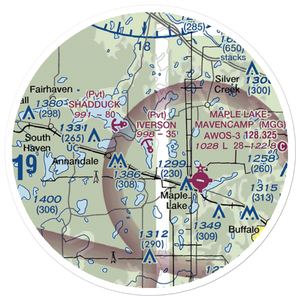 Iverson Seaplane Base (58MN) VFR Sectional Sticker (20 mile)