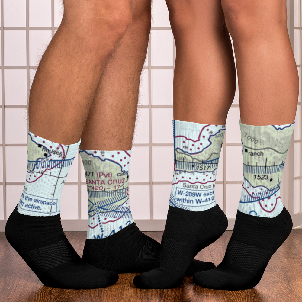Santa Cruz Ranch Airstrip (44CA) VFR Sectional Socks 