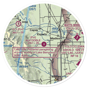 Ala Doble Airport (CA34) VFR Sectional Sticker (20 mile)