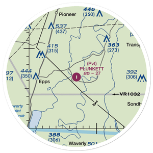 Plunkett Aviation Services Inc Airport (46LA) VFR Sectional Sticker (20 mile)