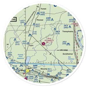 Plunkett Aviation Services Inc Airport (46LA) VFR Sectional Sticker (30 mile)