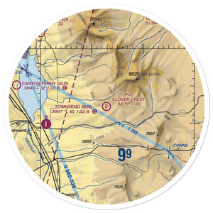 Clover Crest Airpark (MT24) VFR Sectional Sticker (30 mile)