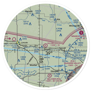 Hillbillies Airport (72KS) VFR Sectional Sticker (30 mile)
