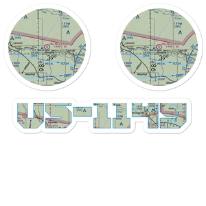 Hillbillies Airport (72KS) VFR Sectional Sticker Pack