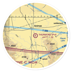Thurmond Airport (NM12) VFR Sectional Sticker (20 mile)