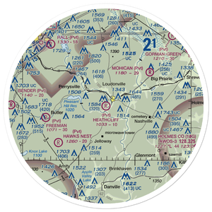 Heathcliff Airpark (7OH7) VFR Sectional Sticker (30 mile)