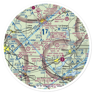 Bountiful Acres Airport (6WI3) VFR Sectional Sticker (30 mile)