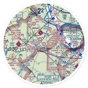 Rambo Airfield (0VA0) VFR Sectional Sticker (30 mile)