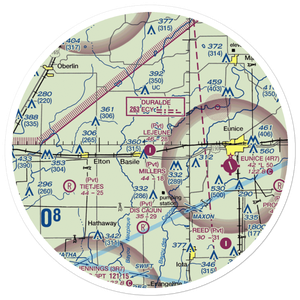Lejeune Aerial Applications Airport (10LS) VFR Sectional Sticker (30 mile)