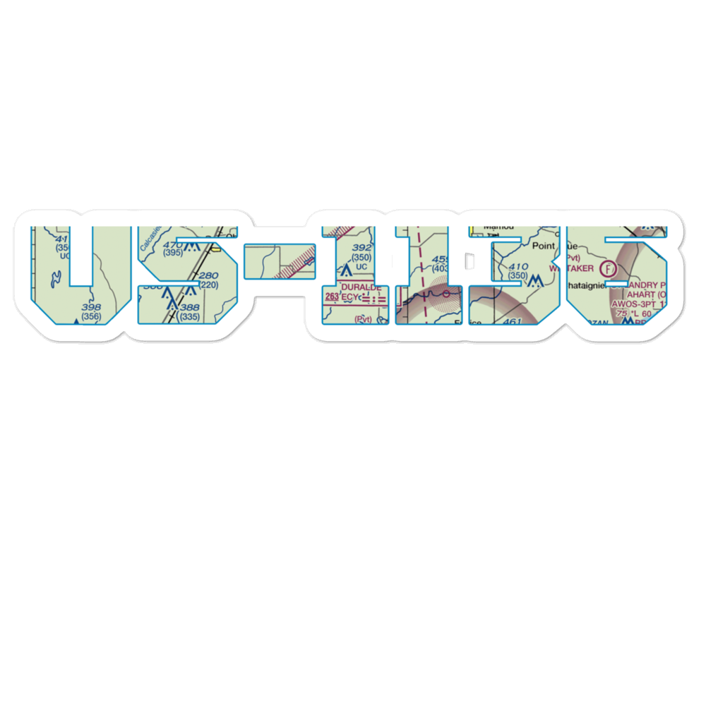 Lejeune Aerial Applications Airport (10LS) VFR Sectional Sticker 