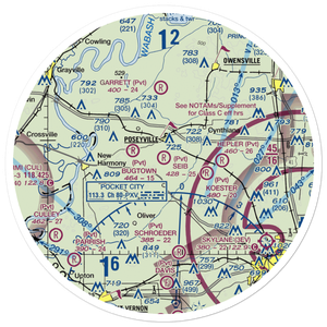 Seib Airport (88IN) VFR Sectional Sticker (30 mile)