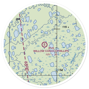 Willow ConocoPhillips Airport (42AK) VFR Sectional Sticker (20 mile)