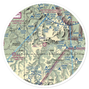 Ponca Int Airport (37AR) VFR Sectional Sticker (30 mile)