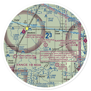 Coyote Run Airport (48OK) VFR Sectional Sticker (30 mile)