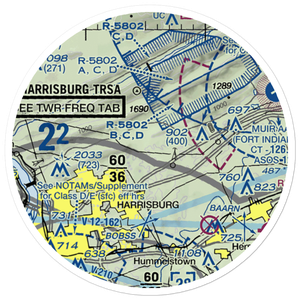 Black Landing Field (PA44) VFR Sectional Sticker (20 mile)