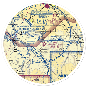 Poplar Point Airport (ID42) VFR Sectional Sticker (30 mile)