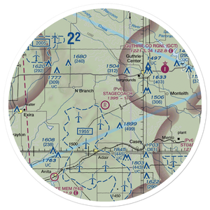 Stagecoach Airport (IA43) VFR Sectional Sticker (30 mile)