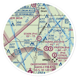 Gary Stark Airport (5FL6) VFR Sectional Sticker (20 mile)
