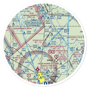 Gary Stark Airport (5FL6) VFR Sectional Sticker (30 mile)