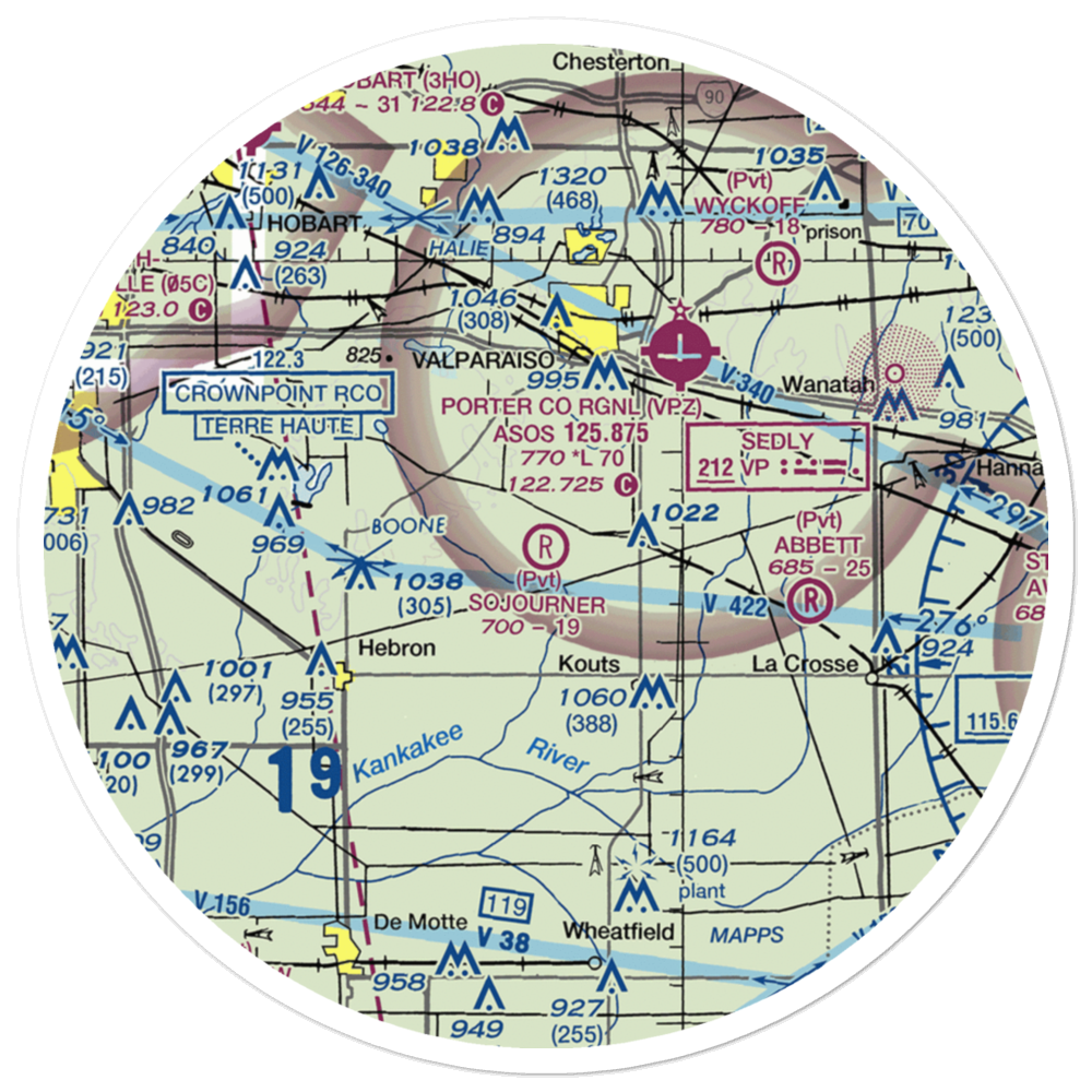 Sojourner Field (IN04) VFR Sectional Sticker (30 mile) 