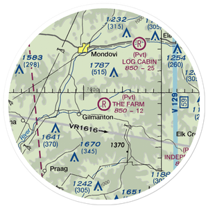 The Farm Airport (94WI) VFR Sectional Sticker (20 mile)