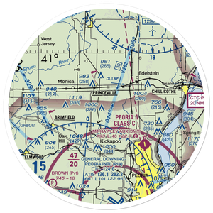 Teubel Restricted Landing Area (65IL) VFR Sectional Sticker (30 mile)