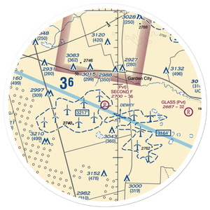 Second F Airport (73XS) VFR Sectional Sticker (30 mile)