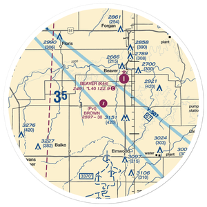 Don Brown Field (3OK6) VFR Sectional Sticker (30 mile)