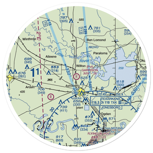 Garrison Airport (08AR) VFR Sectional Sticker (30 mile)