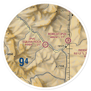 Squaw Rock Airstrip (MT22) VFR Sectional Sticker (20 mile)