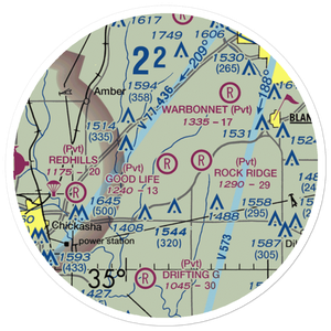 Good Life Ranch Airport (17OK) VFR Sectional Sticker (20 mile)
