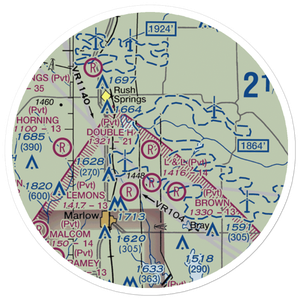 Double H Ranch Airport (OK40) VFR Sectional Sticker (20 mile)