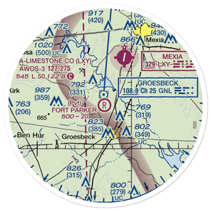 Fort Parker Flying Field (01TS) VFR Sectional Sticker (20 mile)