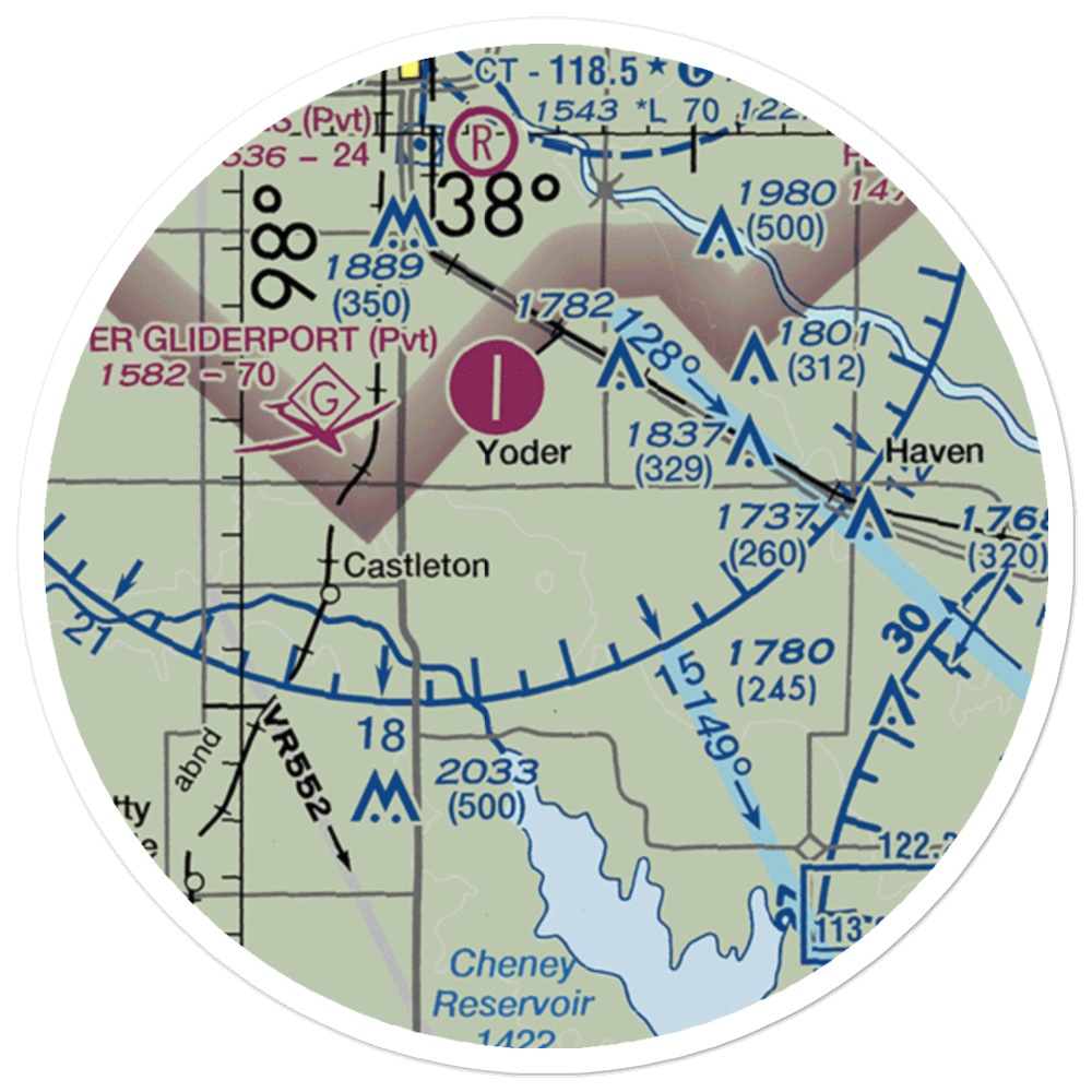 Irish Creek Airfield (SN51) VFR Sectional Sticker (20 mile) 