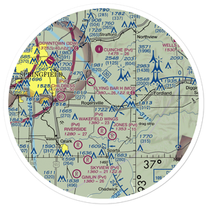 Bill Lee Memorial Airport (MO18) VFR Sectional Sticker (30 mile)