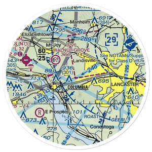 Sunburst Field (4PA7) VFR Sectional Sticker (20 mile)