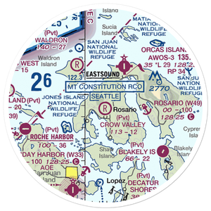Crow Valley Airport (WA39) VFR Sectional Sticker (20 mile)