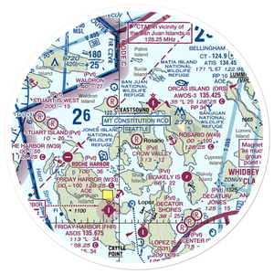 Crow Valley Airport (WA39) VFR Sectional Sticker (30 mile)