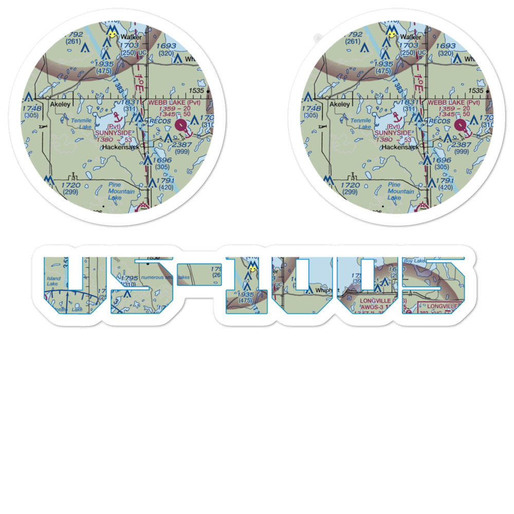 Sunnyside Seaplane Base (3MN5) VFR Sectional Sticker Pack 