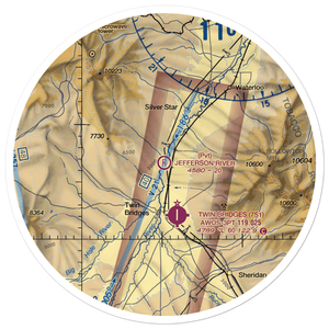 Jefferson River Airport (MT62) VFR Sectional Sticker (30 mile)
