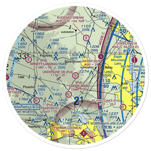 Underline OK Airport (93XS) VFR Sectional Sticker (30 mile)
