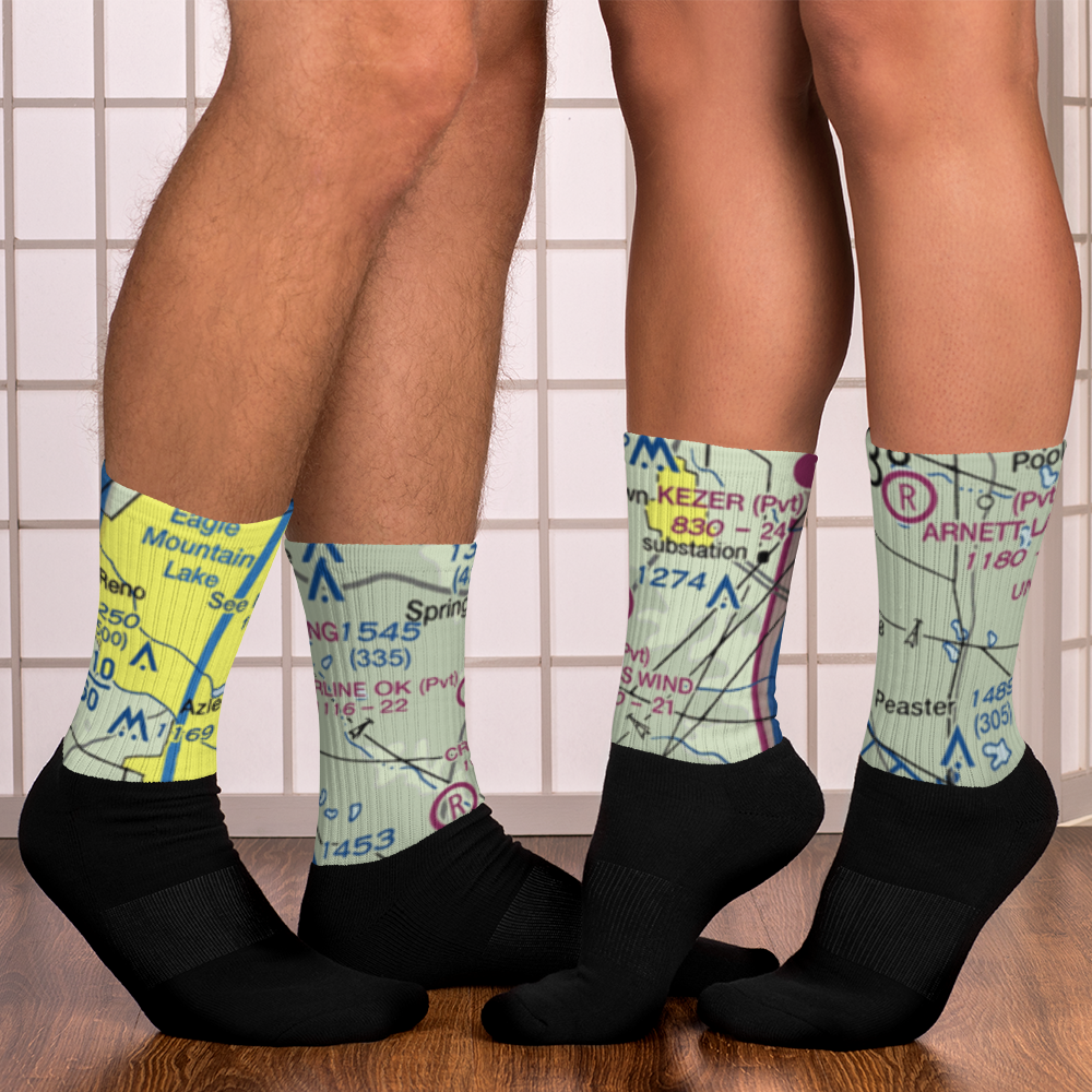 Underline OK Airport (93XS) VFR Sectional Socks 